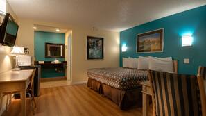 Desk, blackout drapes, free WiFi, linens