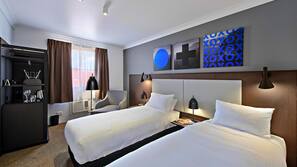 Blackout curtains, free WiFi, linens