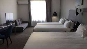 Blackout curtains, free WiFi, linens