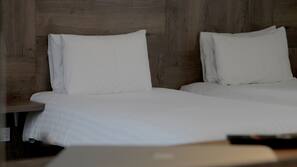 In-room safe, desk, laptop workspace, blackout curtains