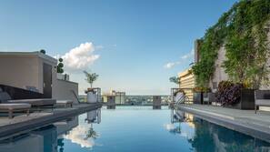 Seasonal outdoor pool, a heated pool