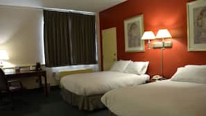 Pillow top beds, in-room safe, blackout curtains, iron/ironing board