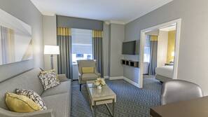 Premium bedding, down comforters, minibar, in-room safe