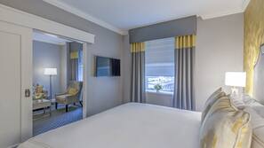 Premium bedding, down comforters, minibar, in-room safe