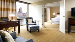 Premium bedding, pillowtop beds, in-room safe, desk