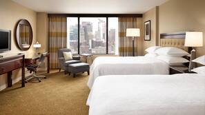 Premium bedding, pillowtop beds, in-room safe, desk