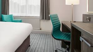 Desk, blackout curtains, iron/ironing board, free WiFi