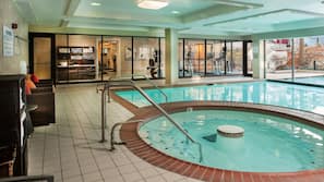 Indoor pool, seasonal outdoor pool