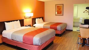 Desk, blackout drapes, free WiFi, bed sheets
