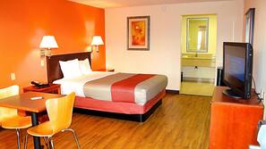 Desk, blackout drapes, free WiFi, bed sheets