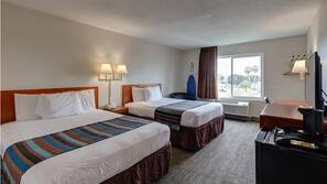 Desk, blackout drapes, iron/ironing board, free WiFi