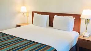Desk, blackout drapes, iron/ironing board, free WiFi