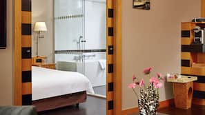 Lakens van Egyptisch katoen, hypoallergeen beddengoed, een minibar
