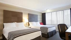 Blackout drapes, iron/ironing board, free WiFi, linens