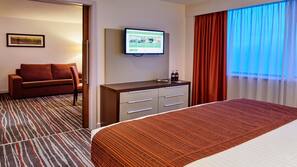 In-room safe, desk, laptop workspace, soundproofing