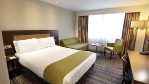 In-room safe, desk, laptop workspace, soundproofing