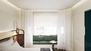 Luxe beddengoed, donzen dekbedden, traagschuim, een minibar