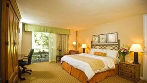 Premium bedding, down comforters, pillowtop beds, desk