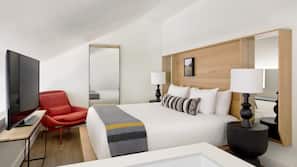 Down comforters, blackout drapes, free WiFi, bed sheets