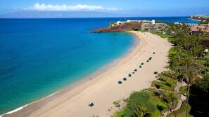 On the beach, scuba diving, snorkeling