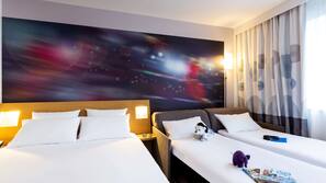 Premium bedding, memory-foam beds, free minibar, in-room safe