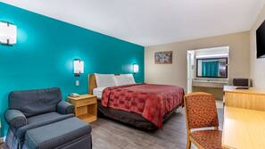 Desk, blackout drapes, iron/ironing board, rollaway beds