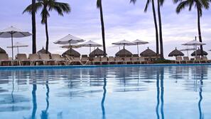 2 outdoor pools, pool umbrellas, sun loungers