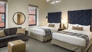 Premium bedding, down duvet, pillow top beds, in-room safe