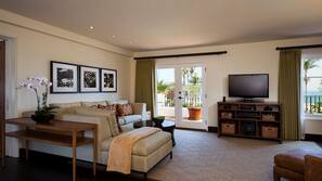 Premium bedding, down comforters, pillowtop beds, in-room safe