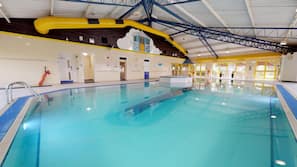 Indoor pool, open 6:30 AM to 10:00 PM, pool loungers