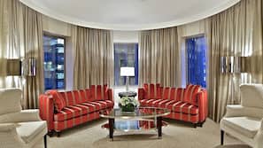 Premium bedding, down comforters, pillowtop beds, in-room safe