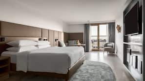 Ropa de cama de alta calidad, colchones con acolchado adicional, minibar