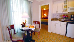 Hypo-allergenic bedding, pillow top beds, blackout curtains, free WiFi