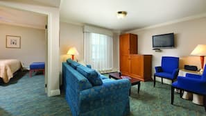 Hypo-allergenic bedding, pillow top beds, blackout curtains, free WiFi