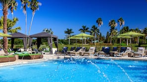 2 outdoor pools, open 7:00 AM to 10:00 PM, cabanas (surcharge)