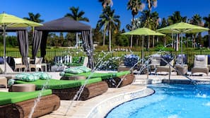 2 outdoor pools, open 7:00 AM to 10:00 PM, cabanas (surcharge)