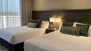 Premium bedding, pillowtop beds, in-room safe, desk