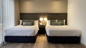 Premium bedding, pillowtop beds, in-room safe, desk