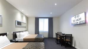 Blackout drapes, iron/ironing board, free WiFi