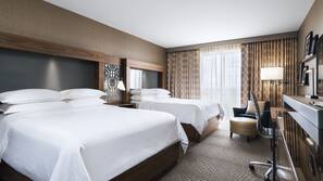 Premium bedding, down comforters, in-room safe, desk
