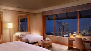 Premium bedding, down comforters, minibar, in-room safe