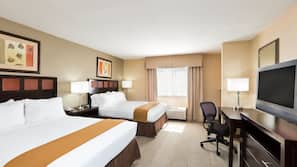 In-room safe, desk, iron/ironing board, free cribs/infant beds