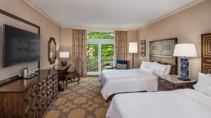 Premium bedding, down comforters, pillowtop beds, in-room safe