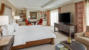Premium bedding, down comforters, pillowtop beds, in-room safe