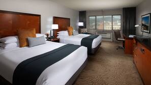 Premium bedding, pillow top beds, in-room safe, desk