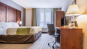 Desk, blackout drapes, iron/ironing board, free WiFi