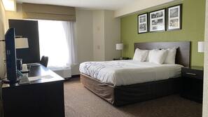 Desk, iron/ironing board, free WiFi, linens