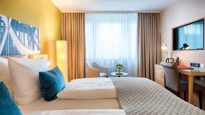Pillowtop-Betten, Minibar, individuell dekoriert, Schreibtisch