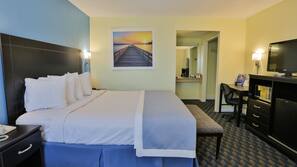 Desk, blackout drapes, iron/ironing board, rollaway beds