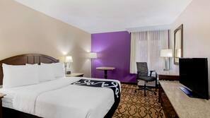 Premium bedding, down comforters, pillowtop beds, in-room safe